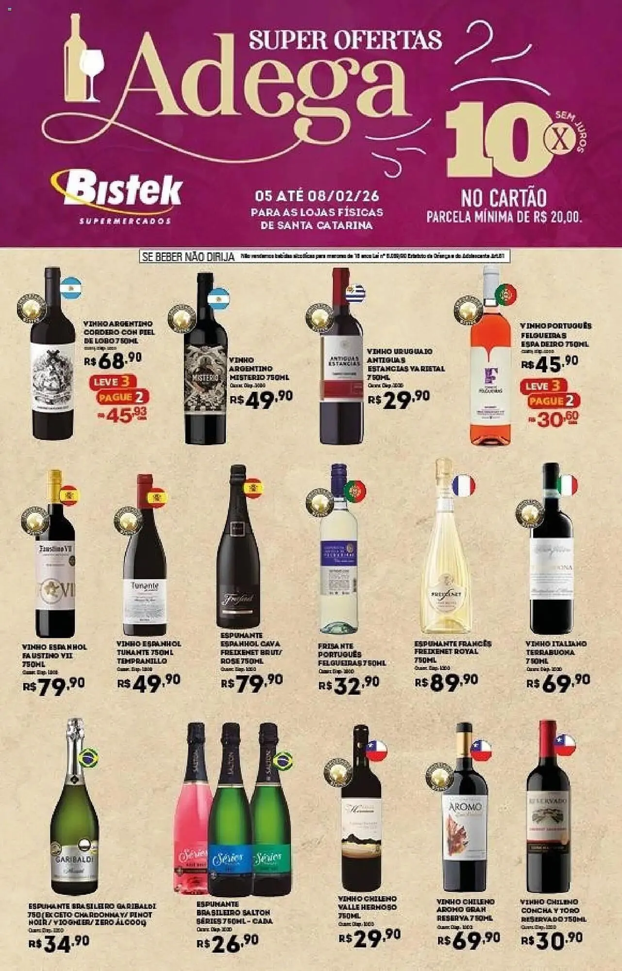 Encarte de Encarte Bistek Supermercados 5 de fevereiro até 8 de fevereiro 2026 - Pagina 1