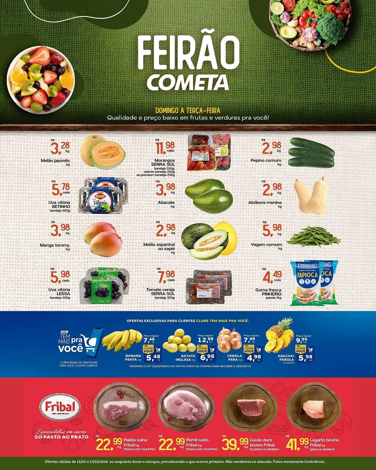 Encarte de Encarte Cometa Supermercados 15 de março até 17 de março 2026 - Pagina 1