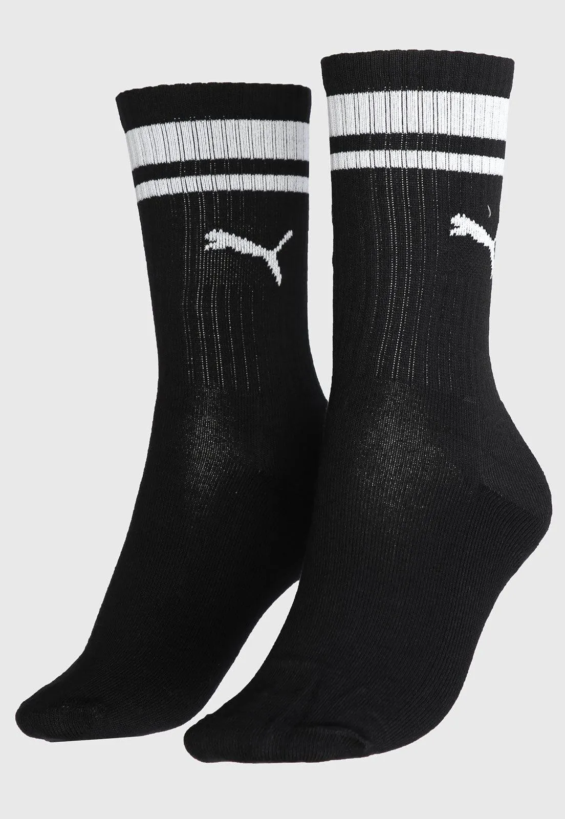 Meia Puma Cano Longo Logo Preta