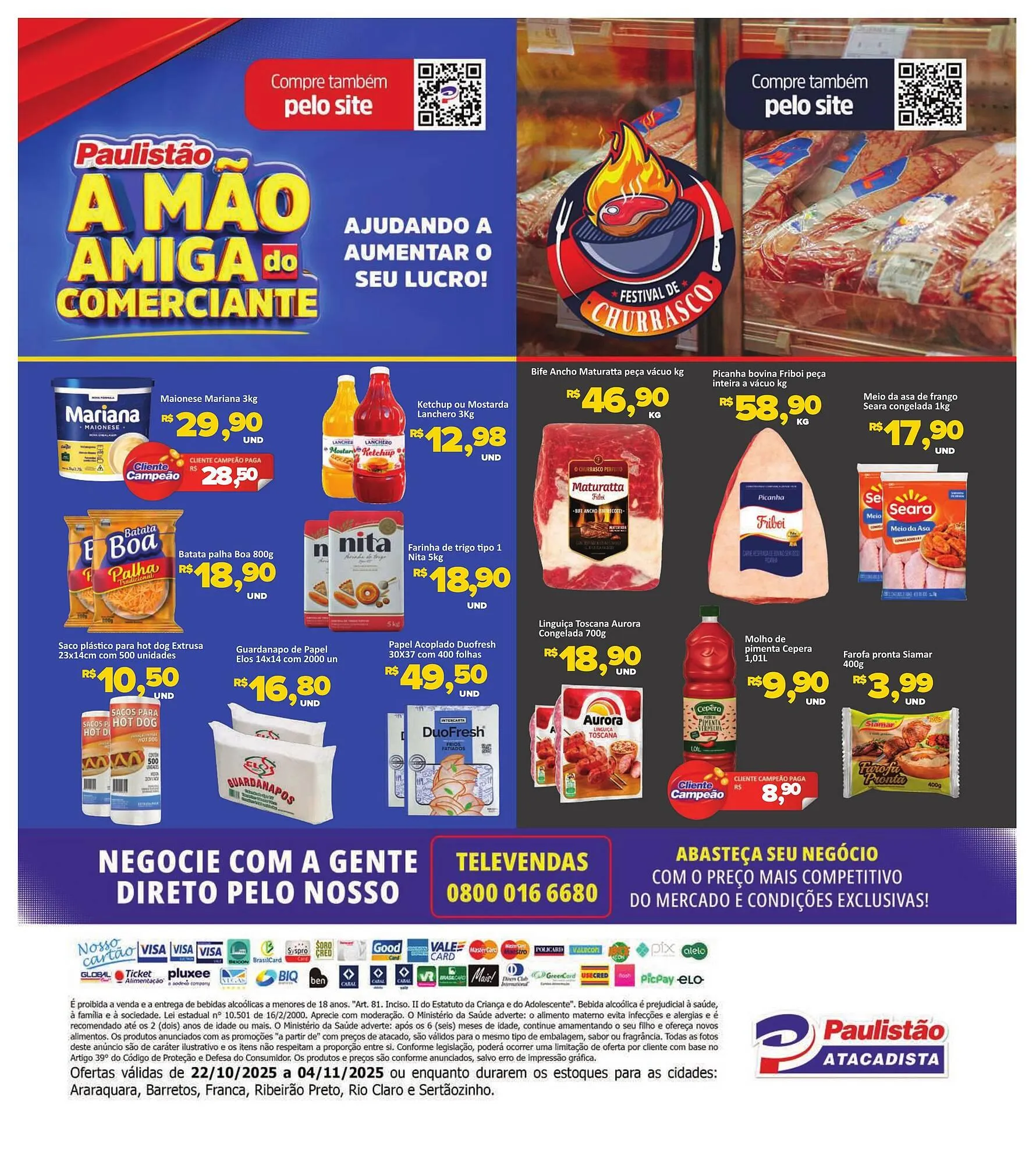 Encarte de Catálogo Paulistão Supermercados 27 de outubro até 4 de novembro 2025 - Pagina 4