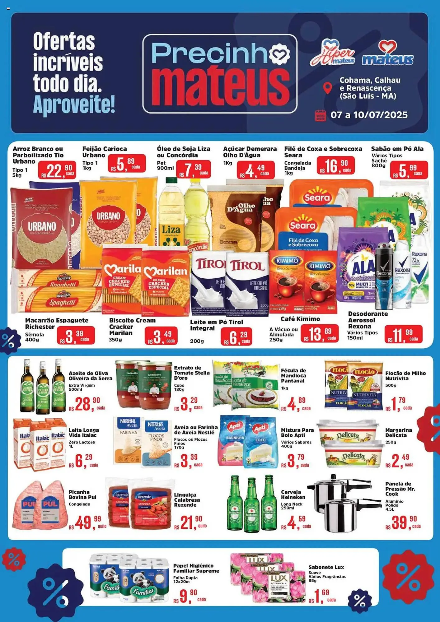 Encarte de Catálogo Supermercados Mateus 7 de julho até 10 de julho 2025 - Pagina 1