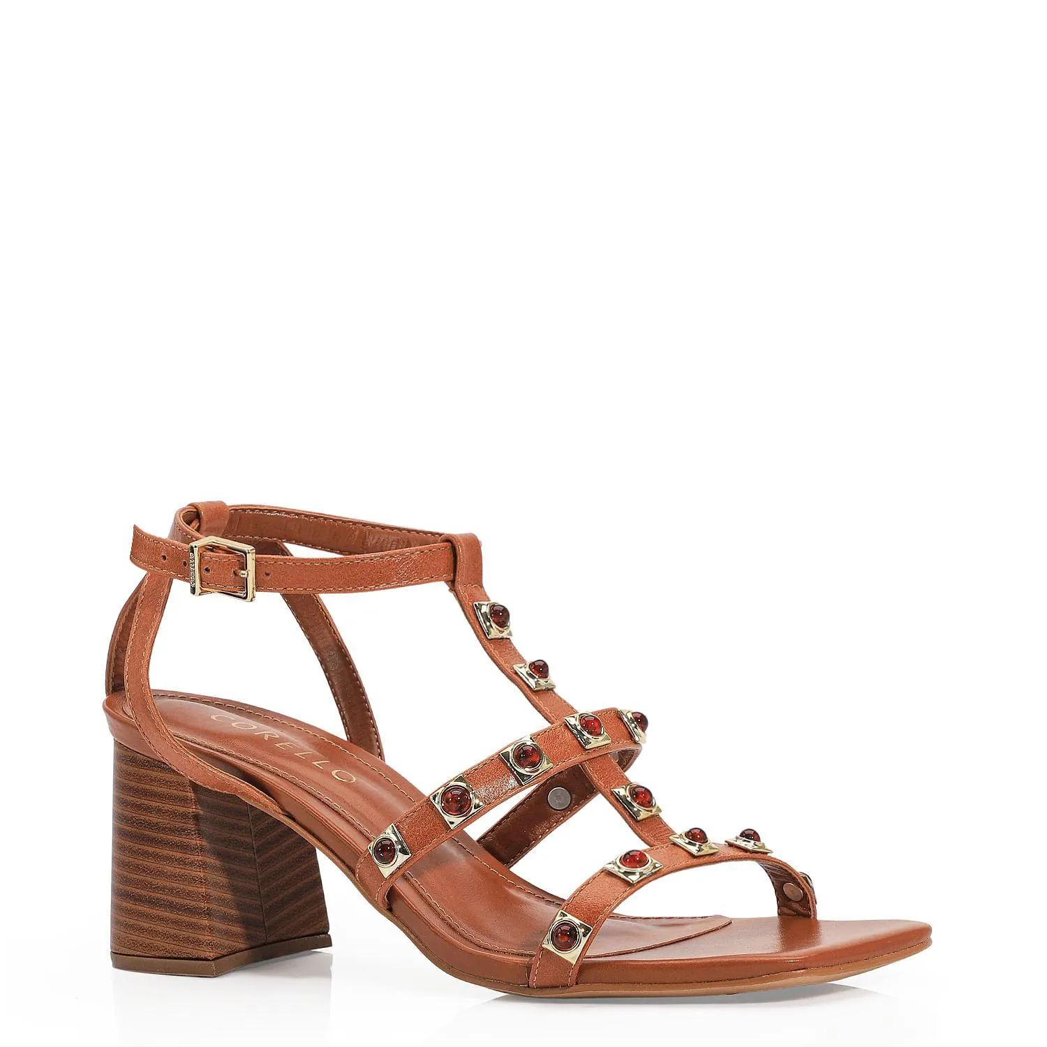 Sandália Couro Caramelo