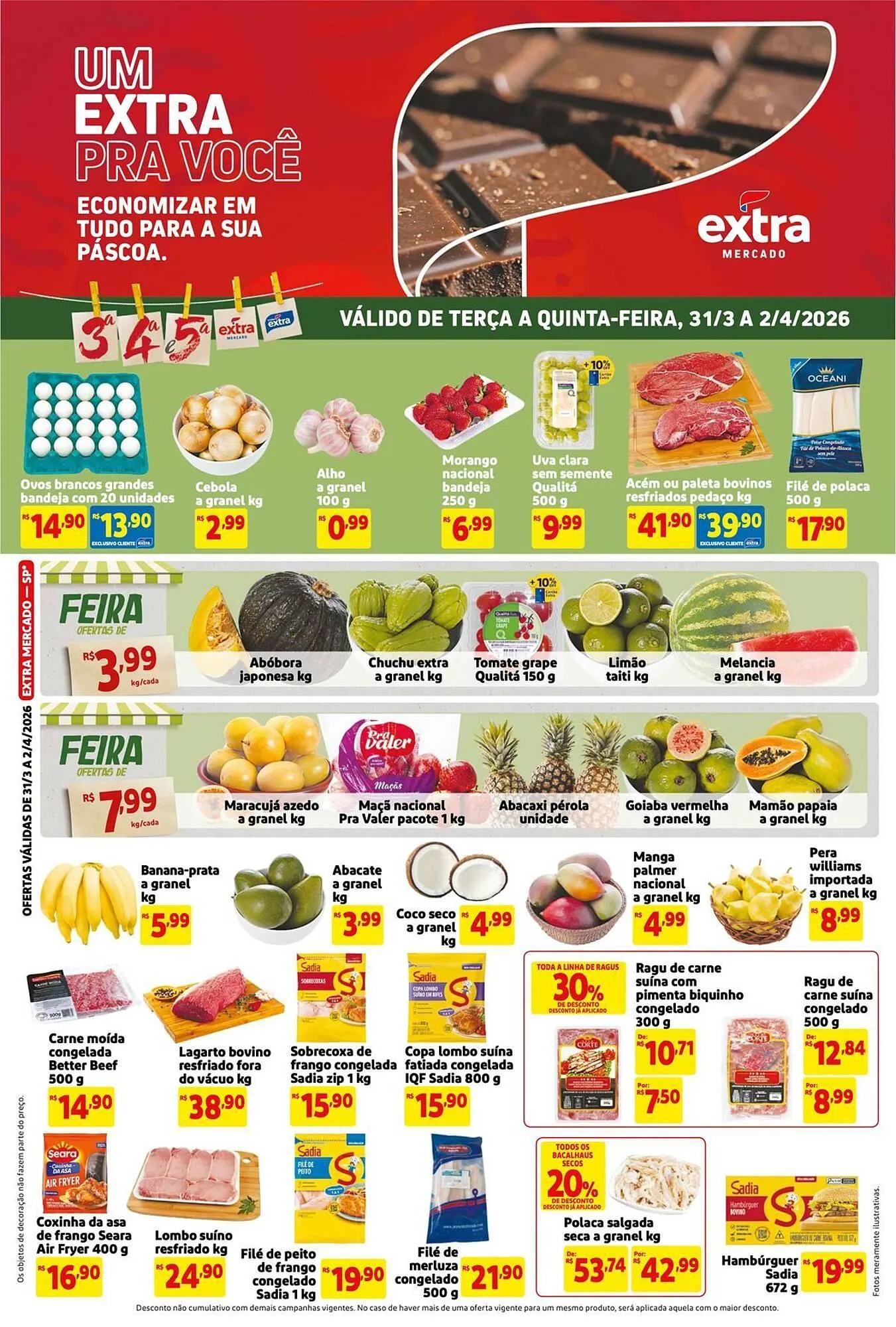 Encarte de Encarte Mercado Extra 31 de março até 2 de abril 2026 - Pagina 1