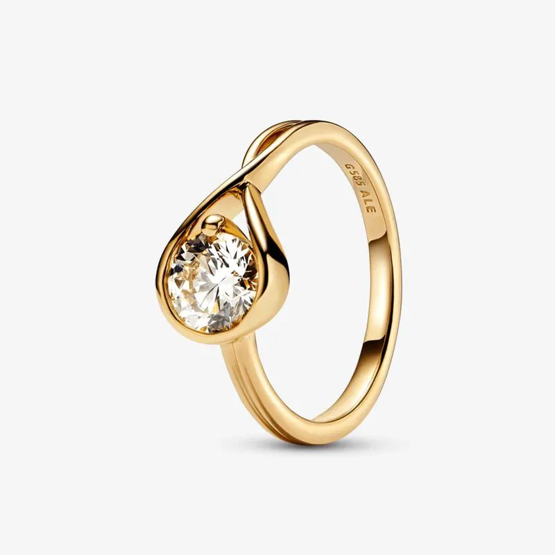 Anel De Diamante 1 Quilate Em Ouro Amarelo 14k_Pandora