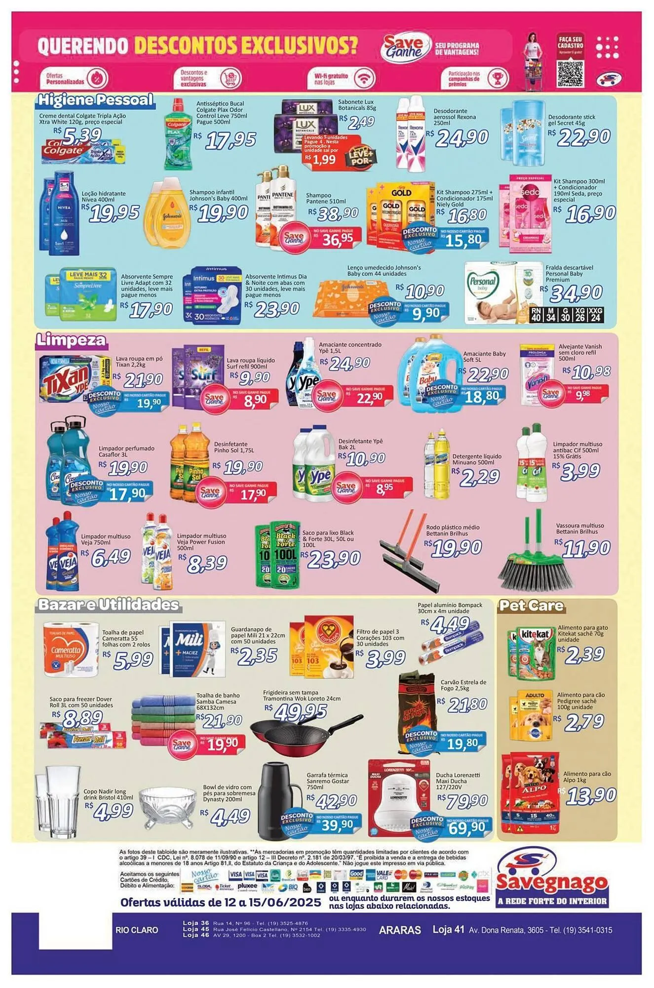 Encarte de Catálogo Supermercados Savegnago 12 de junho até 15 de junho 2025 - Pagina 4