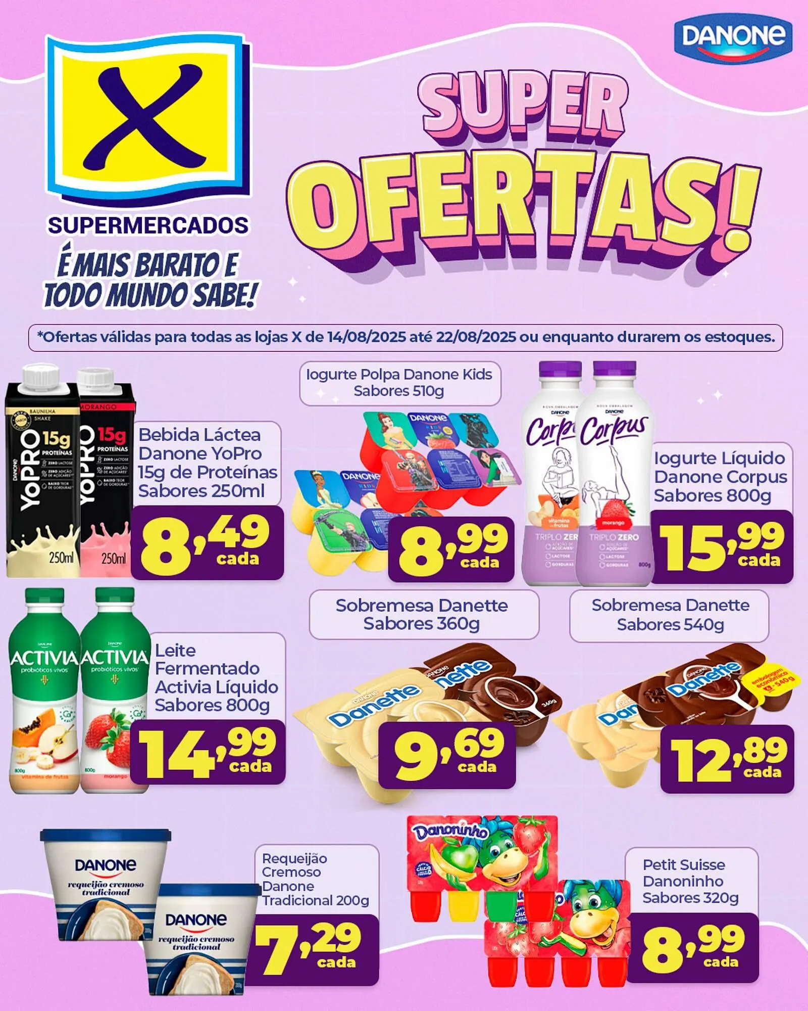 Encarte de Catálogo X Supermercados 14 de agosto até 22 de agosto 2025 - Pagina 1