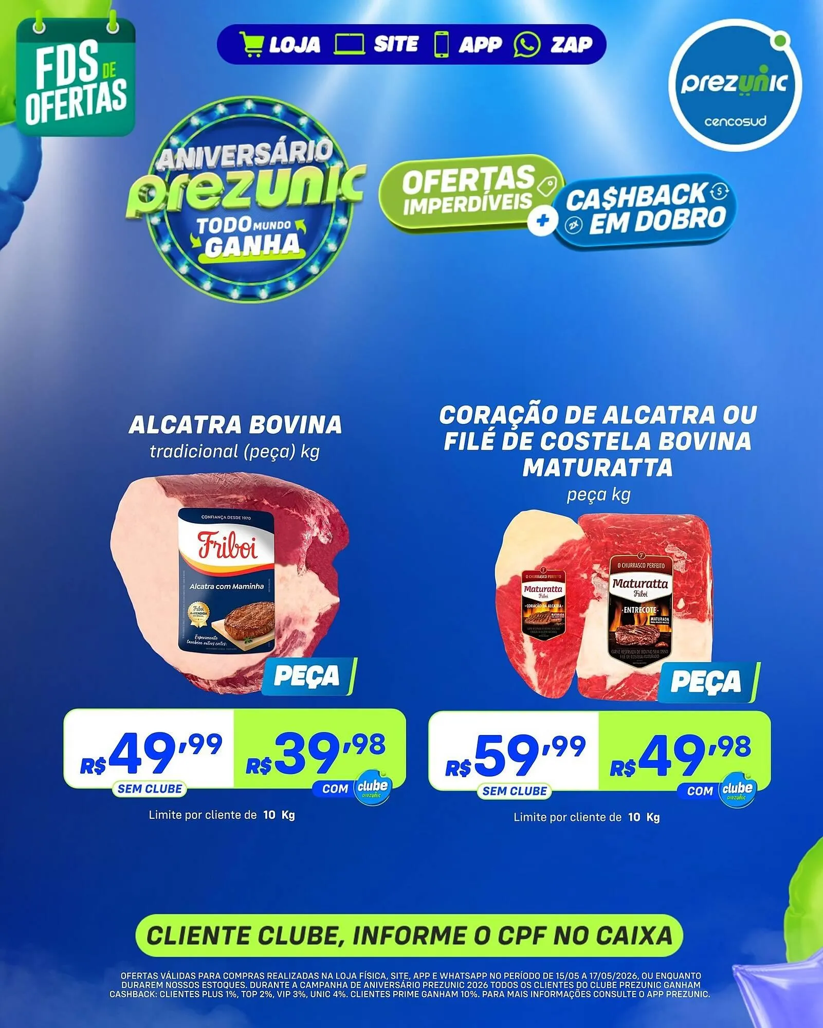 Encarte de Encarte Prezunic 15 de maio até 17 de maio 2026 - Pagina 1