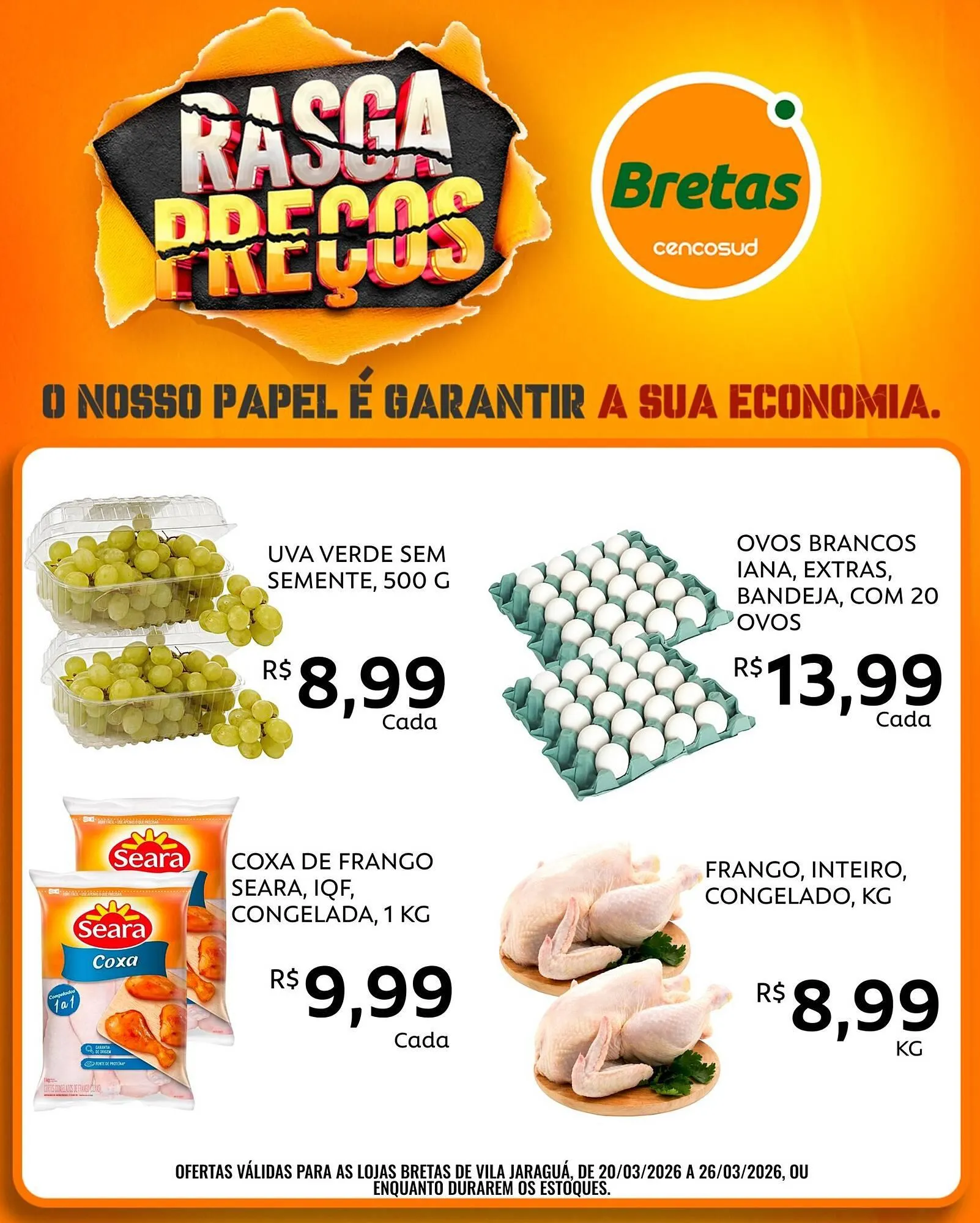 Encarte de Catálogo Supermercados Bretas 20 de março até 26 de março 2026 - Pagina 1