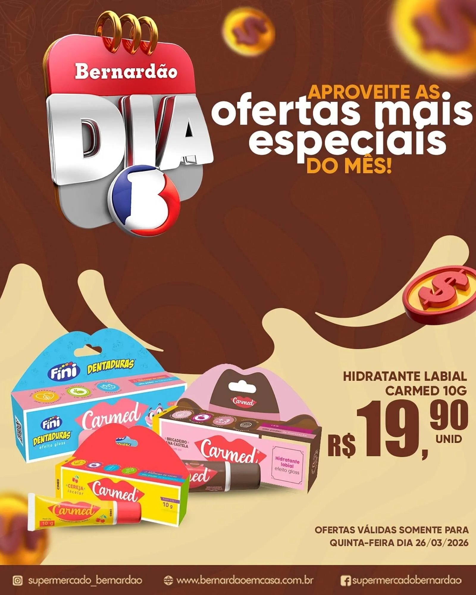 Encarte de Catálogo Supermercado Bernardão 26 de março até 26 de março 2026 - Pagina 1
