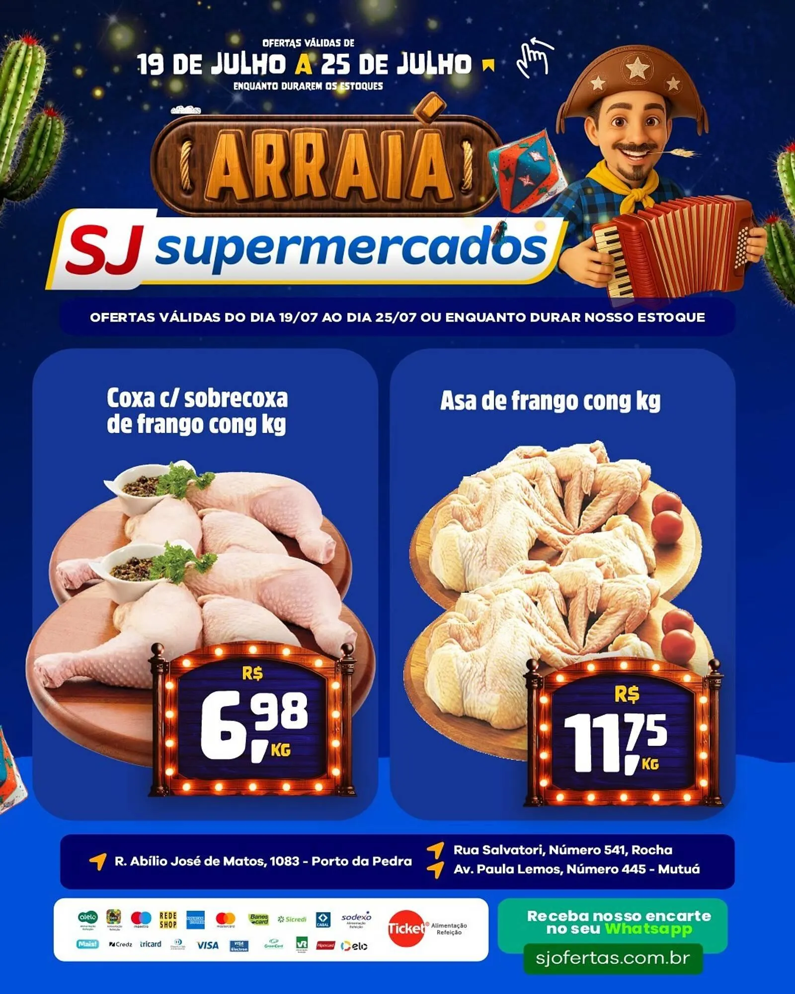 Encarte de Catálogo Sj Supermercados 19 de julho até 25 de julho 2025 - Pagina 2