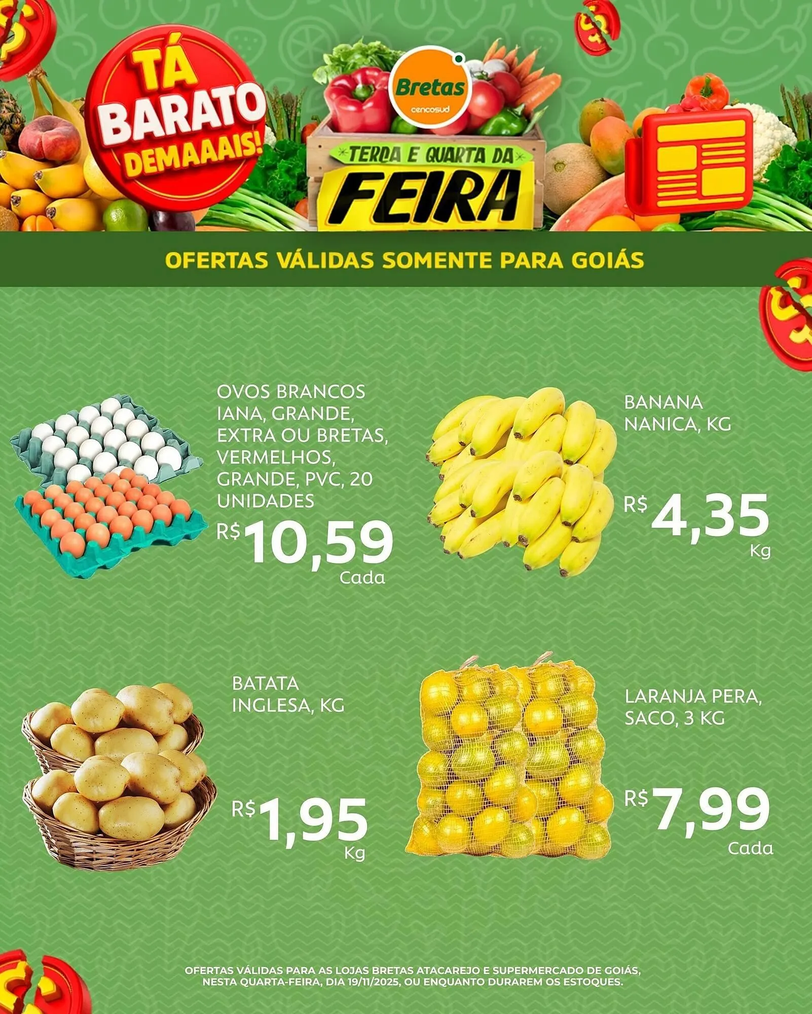 Encarte de Catálogo Supermercados Bretas 19 de novembro até 20 de novembro 2025 - Pagina 1