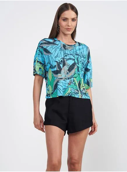 Camiseta Tie-dye Com Aplicação