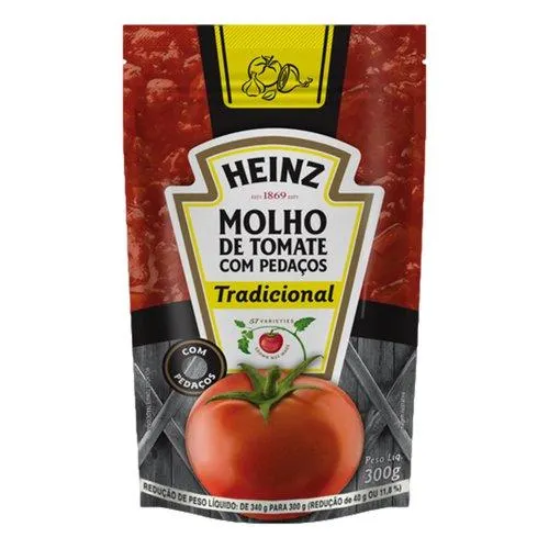 MOLHO DE TOMATE HEINZ 300G SACHE TRADICIONAL