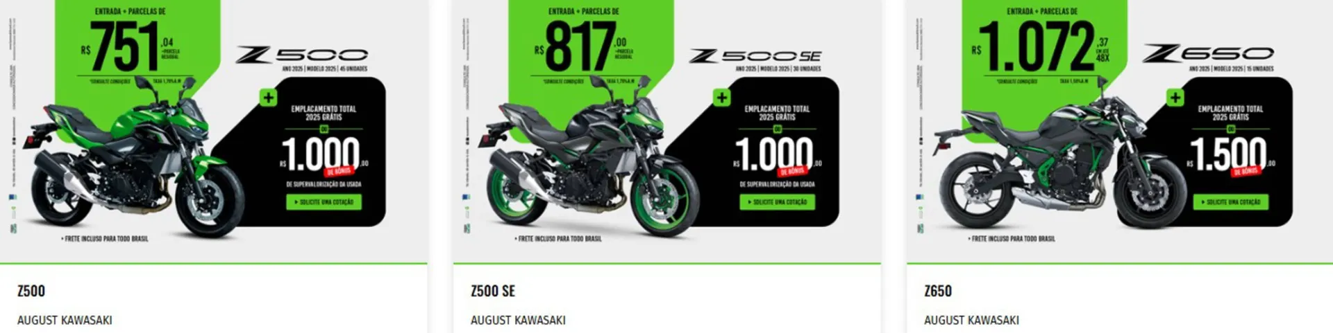 Encarte de Catálogo Kawasaki 20 de agosto até 31 de agosto 2025 - Pagina 6