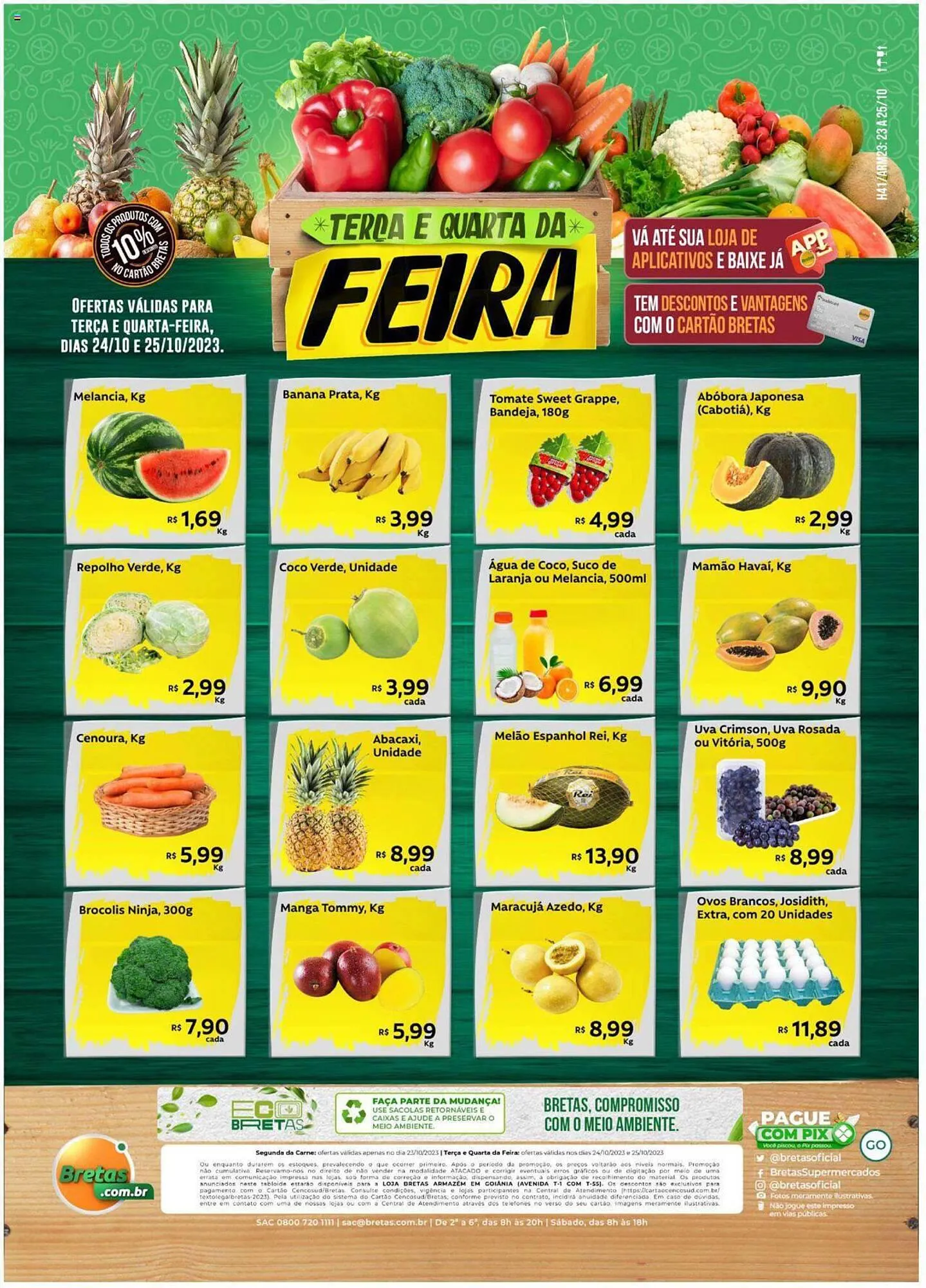 Encarte de Catálogo Supermercados Bretas 23 de outubro até 25 de outubro 2023 - Pagina 2