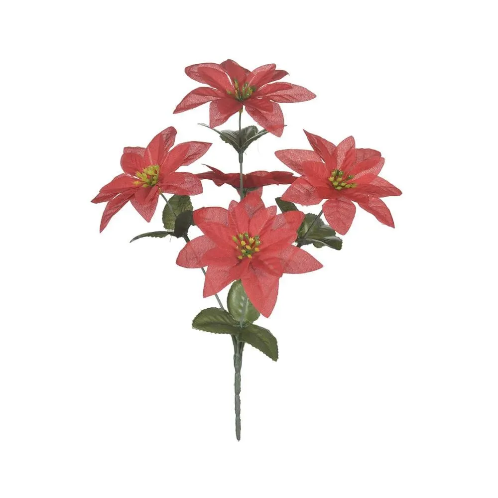 Buquê Bico de Papagaio com Glitter X5 Vermelho 30cm