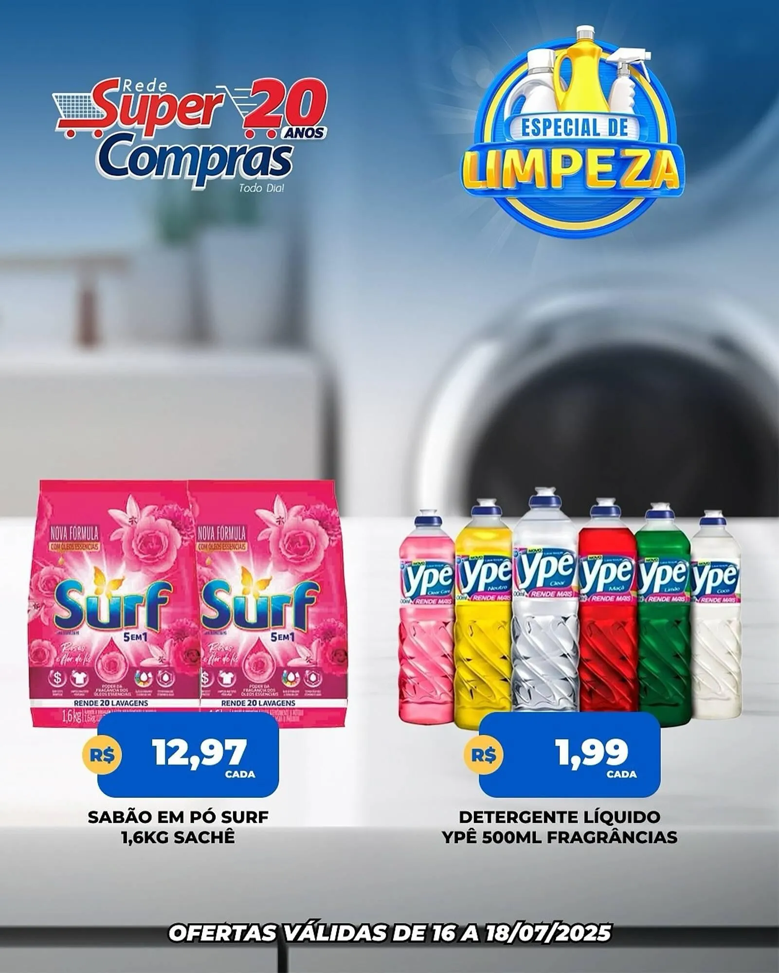 Encarte de Catálogo Rede Super Compras 16 de julho até 18 de julho 2025 - Pagina 1