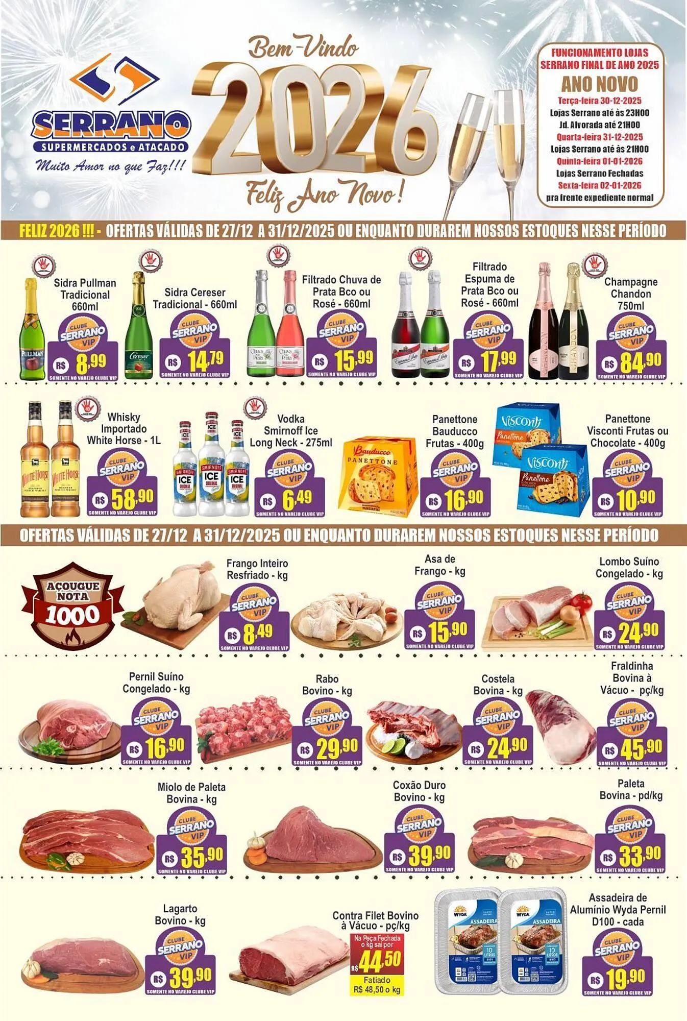 Encarte de Catálogo Serrano Supermercado 27 de dezembro até 31 de dezembro 2025 - Pagina 1