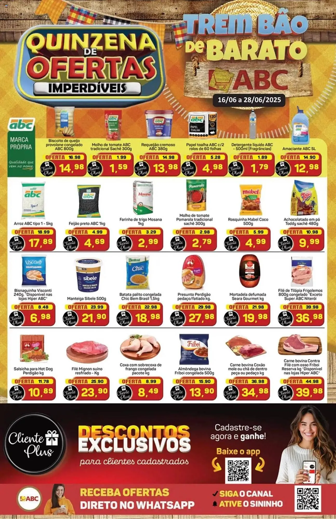 Encarte de Catálogo Supermercados ABC 16 de junho até 28 de junho 2025 - Pagina 1