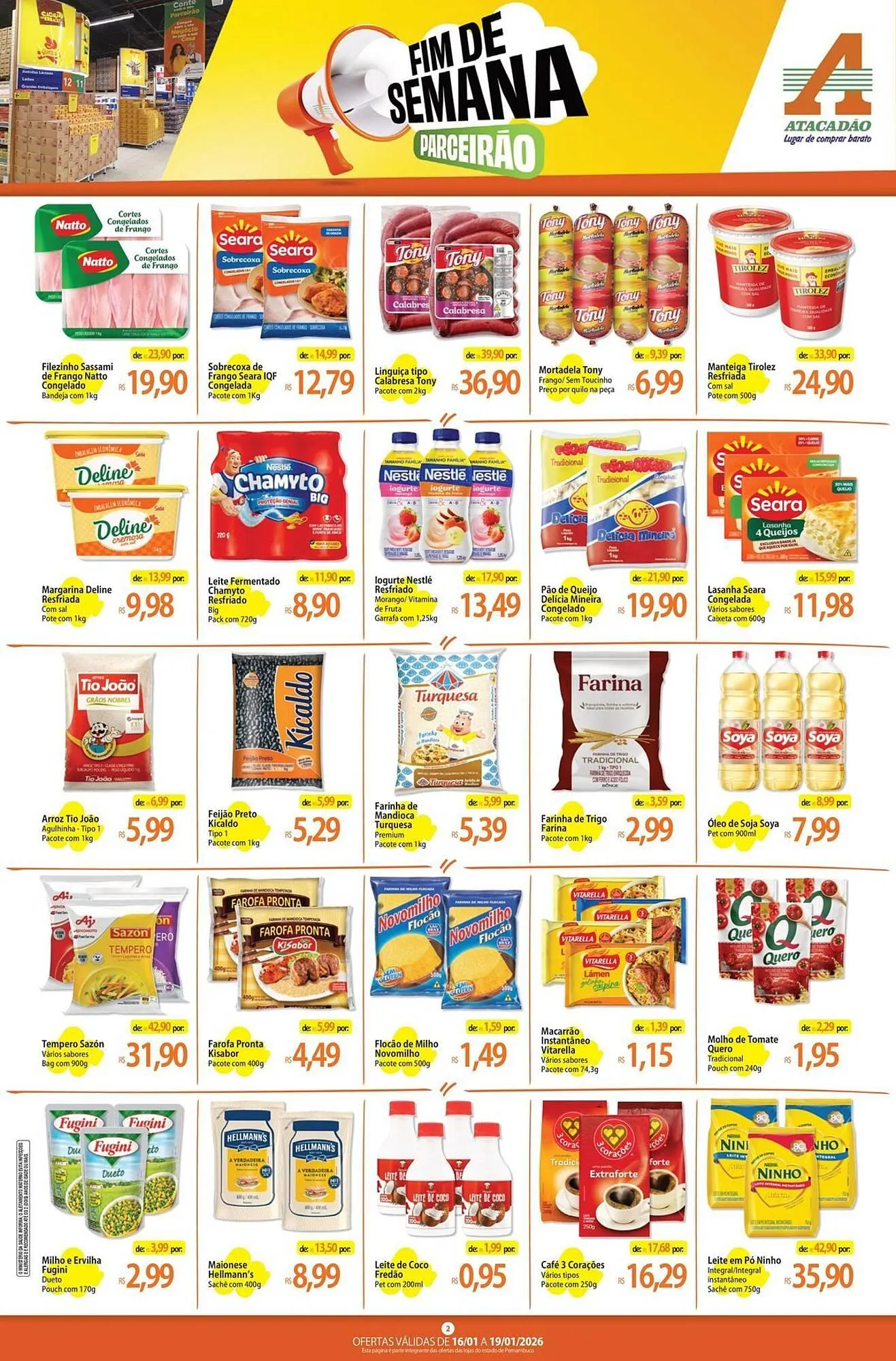 Encarte de Folheto Atacadão 16 de janeiro até 19 de janeiro 2026 - Pagina 2