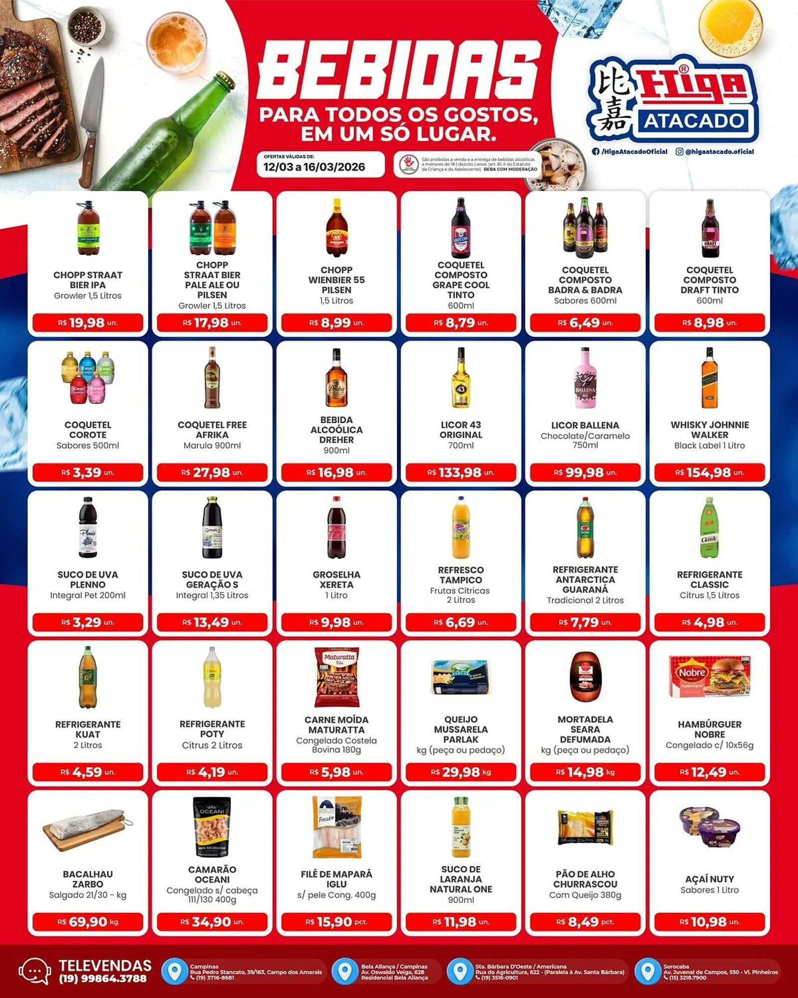 Encarte de Folheto Higa Atacado 12 de março até 16 de março 2026 - Pagina 3