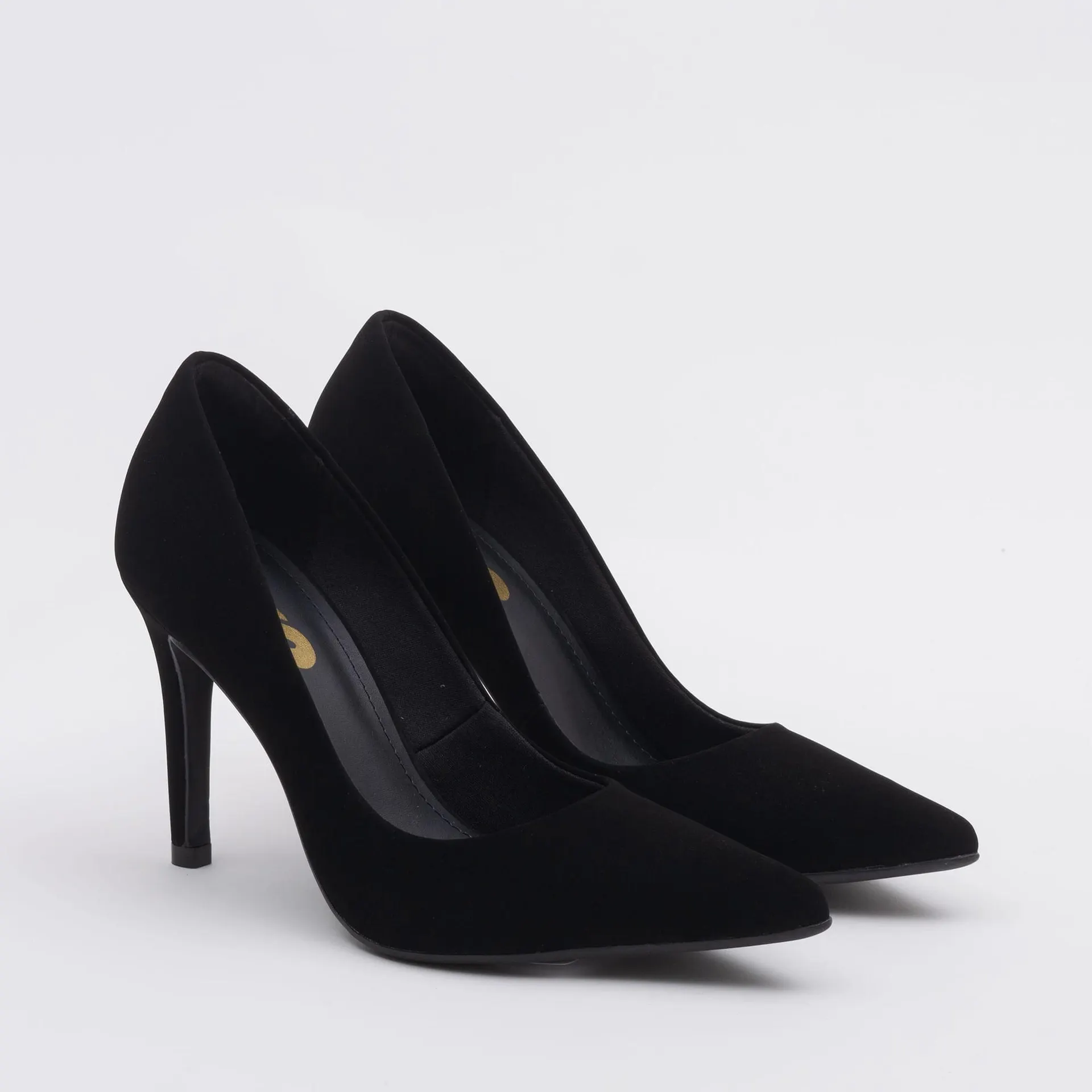 Scarpin nubuck Bico Fino - PRETA