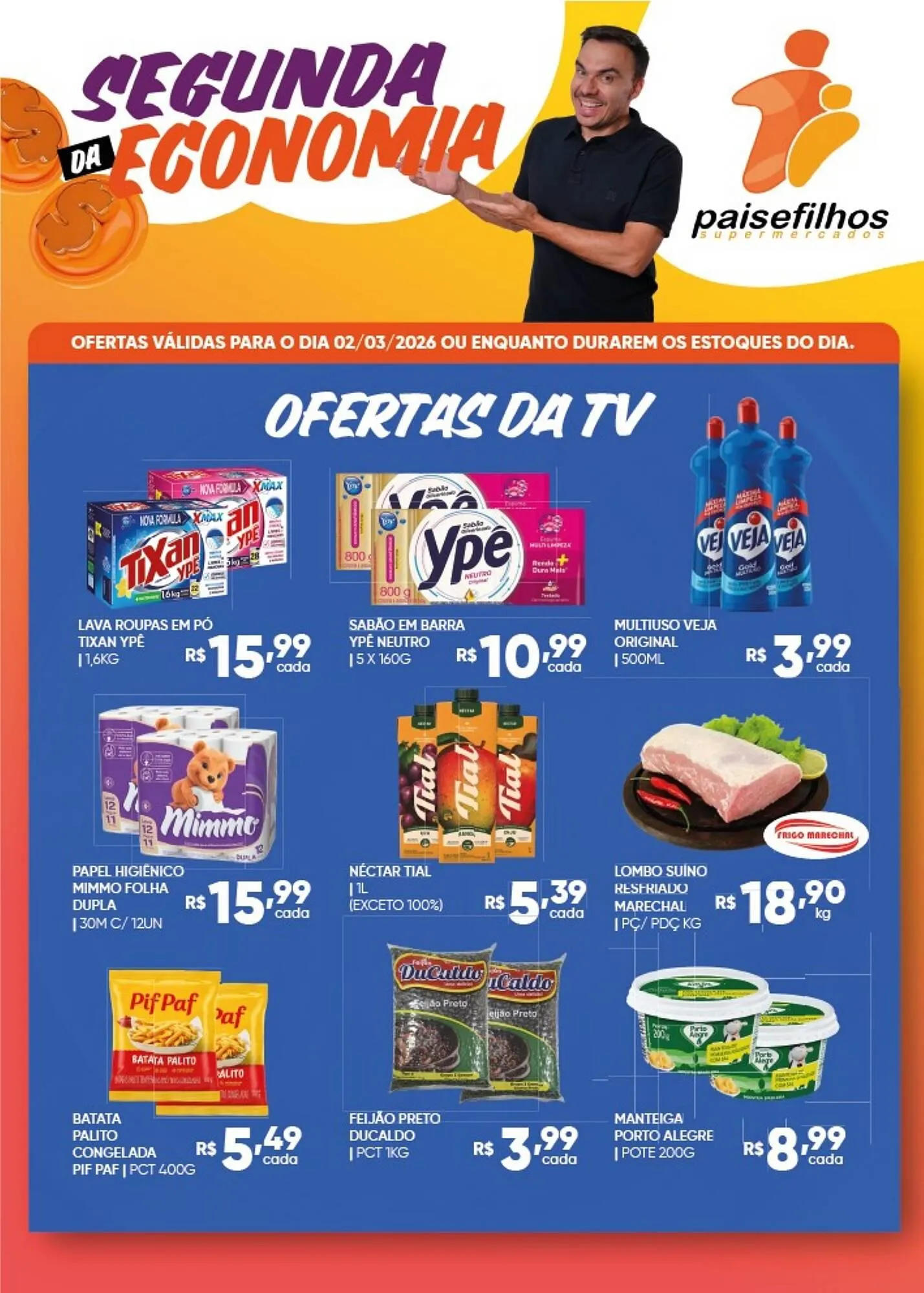 Encarte de Catálogo Pais e Filhos Supermercados 2 de março até 3 de março 2026 - Pagina 1