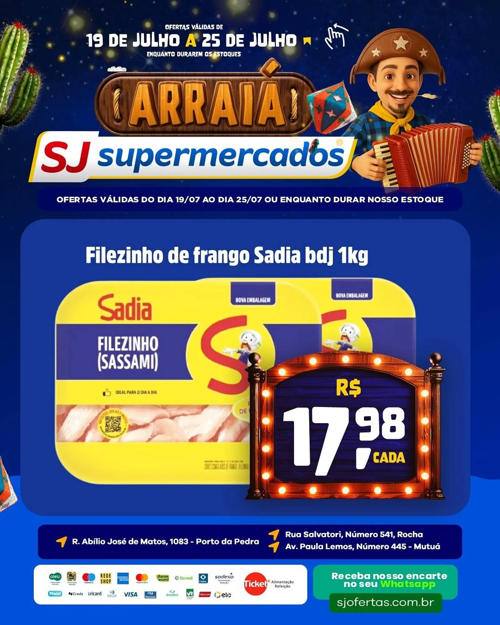 Encarte de Catálogo Sj Supermercados 19 de julho até 25 de julho 2025 - Pagina 3