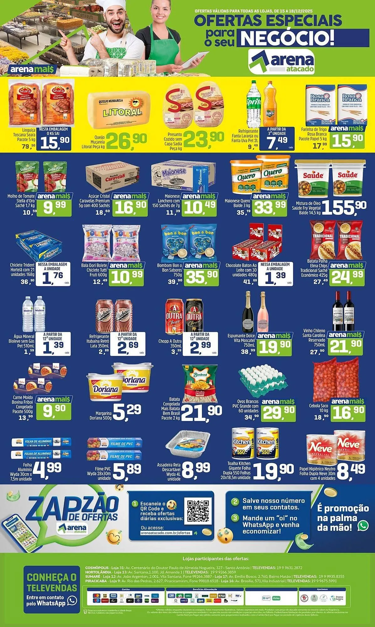 Encarte de Folheto Arena Atacado 15 de dezembro até 18 de dezembro 2025 - Pagina 1