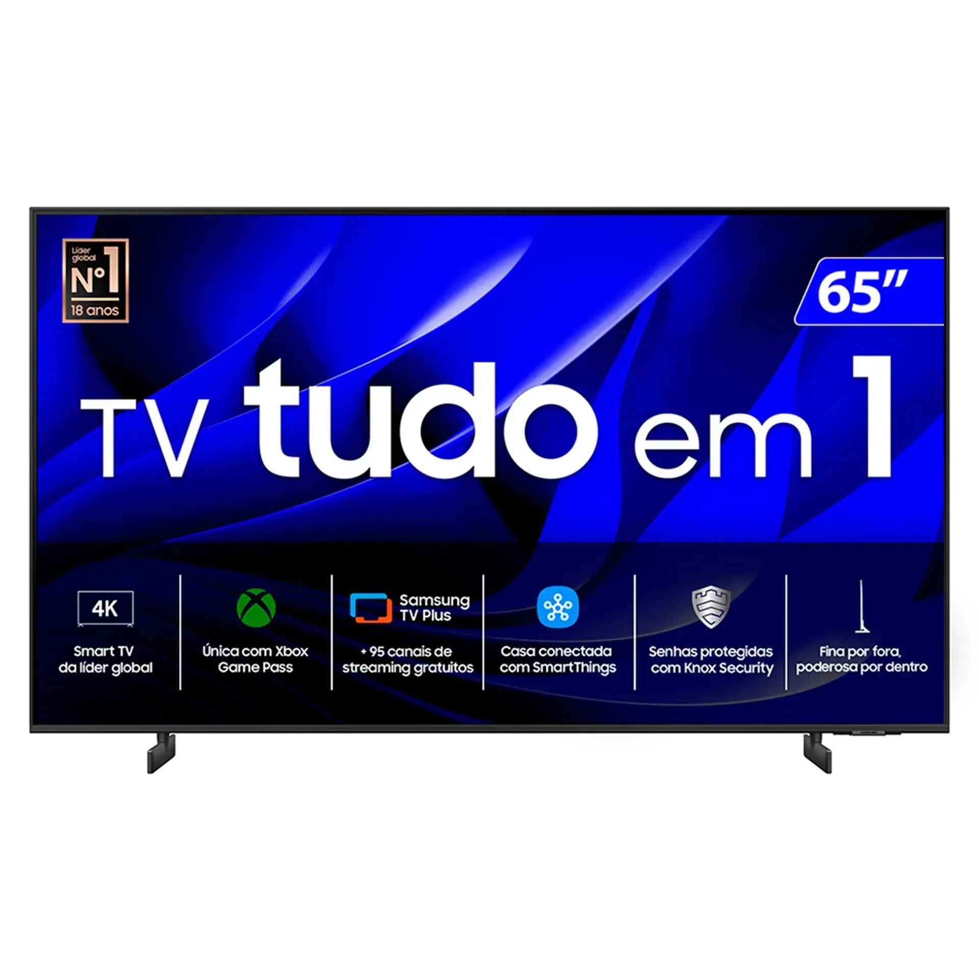 Smart TV Samsung LED 65” 4K Comando de Voz UN65DU8000GXZD