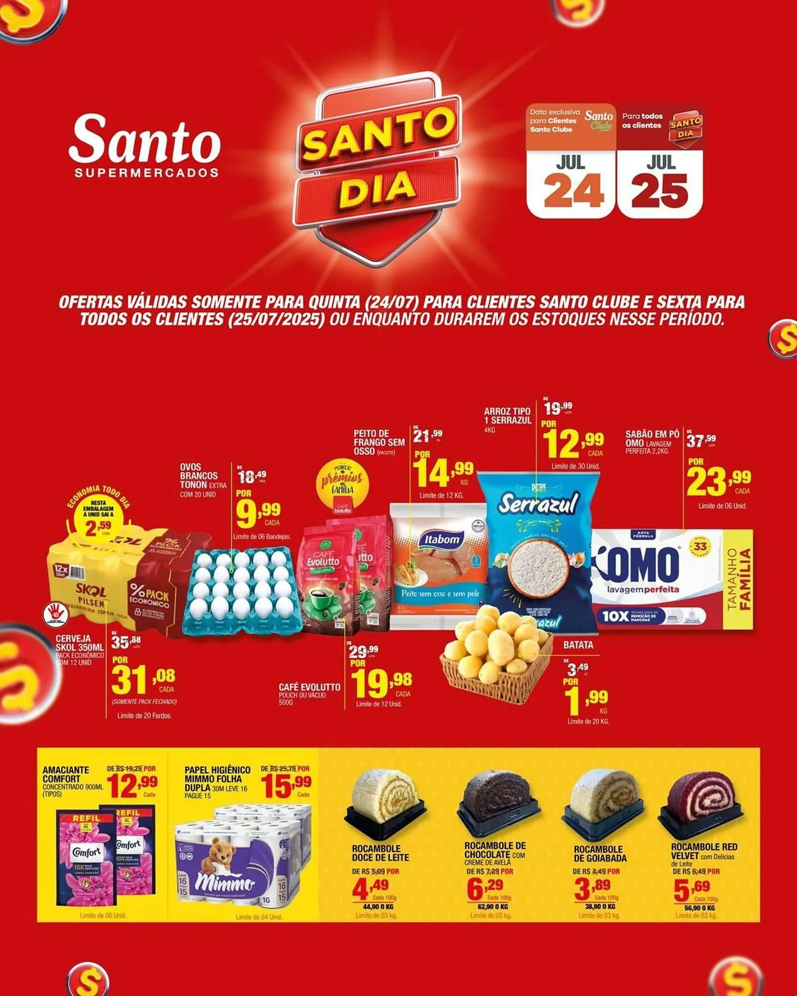 Encarte de Catálogo Santo Supermercados 24 de julho até 25 de julho 2025 - Pagina 2