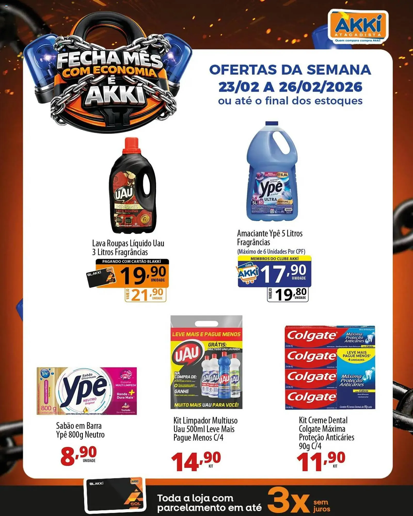 Encarte de Folheto Akki Atacadista 23 de fevereiro até 26 de fevereiro 2026 - Pagina 1