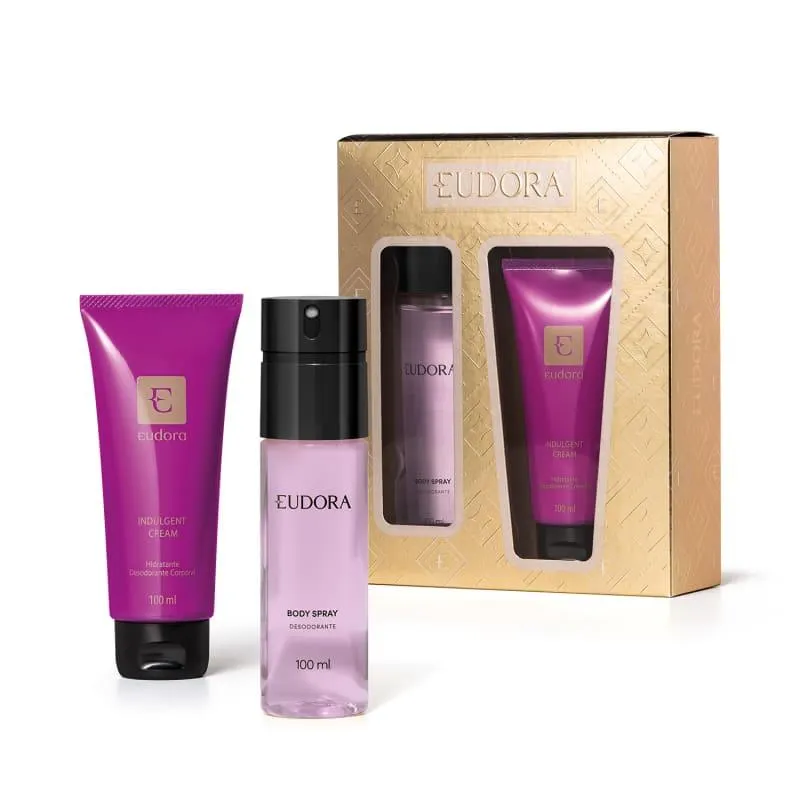 Kit Presente de Natal Eudora Edp: Creme Corporal 100ml + Body Spray 100ml