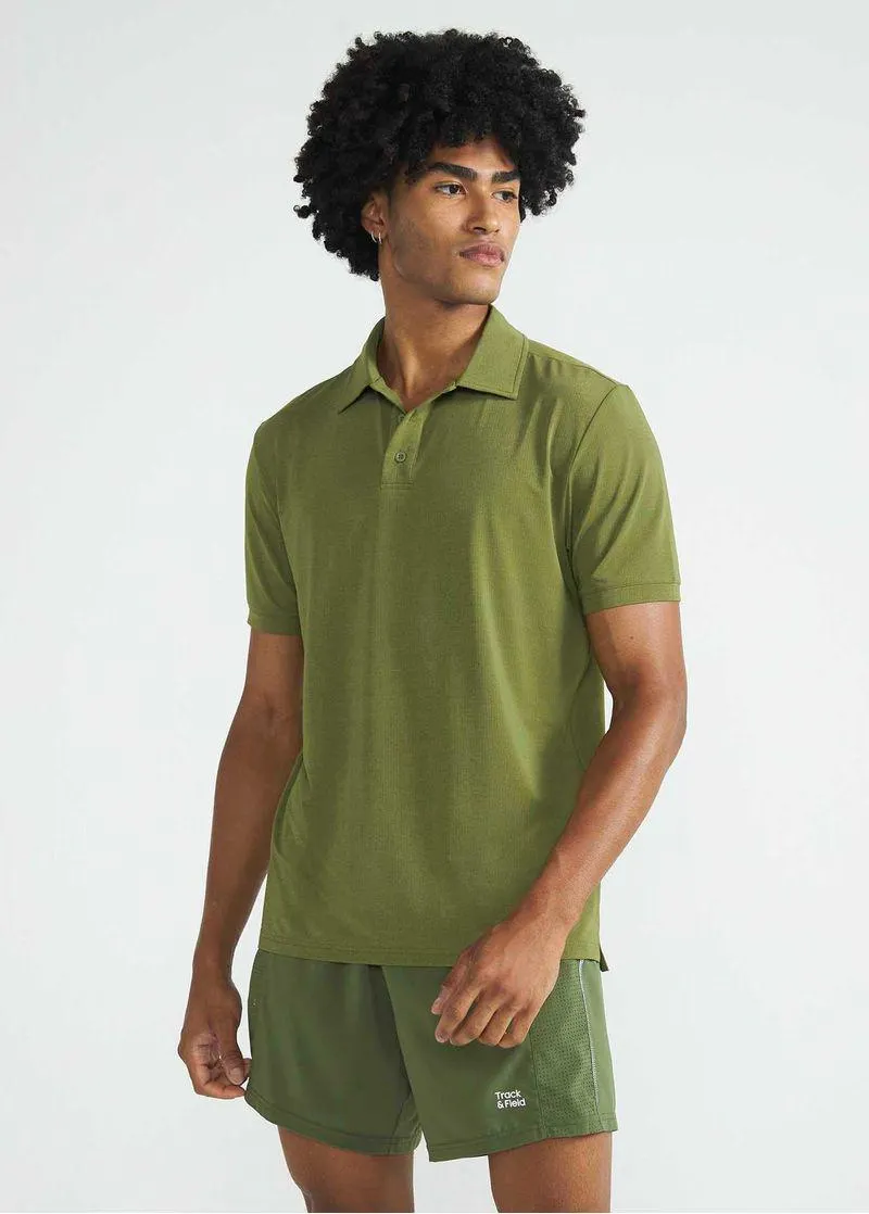 Polo Masculina Slim Mesh