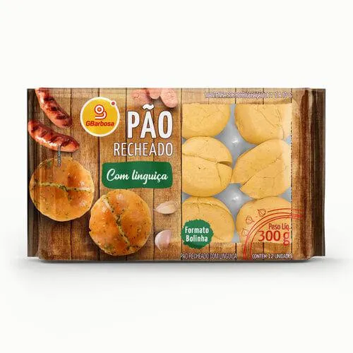 Pão de Alho GBarbosa Bolinha Linguiça/Queijo 300g