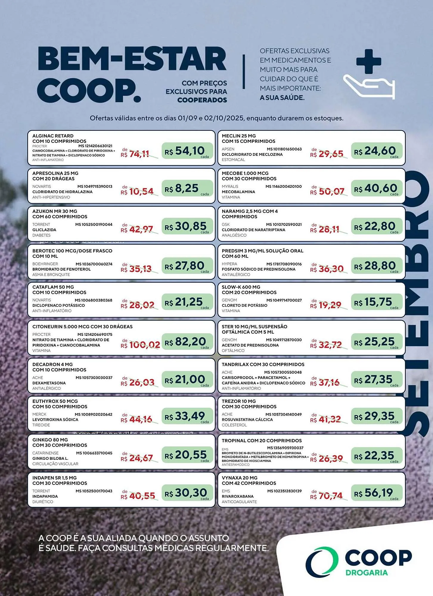 Encarte de Catálogo Drogaria Coop 1 de setembro até 2 de outubro 2025 - Pagina 14