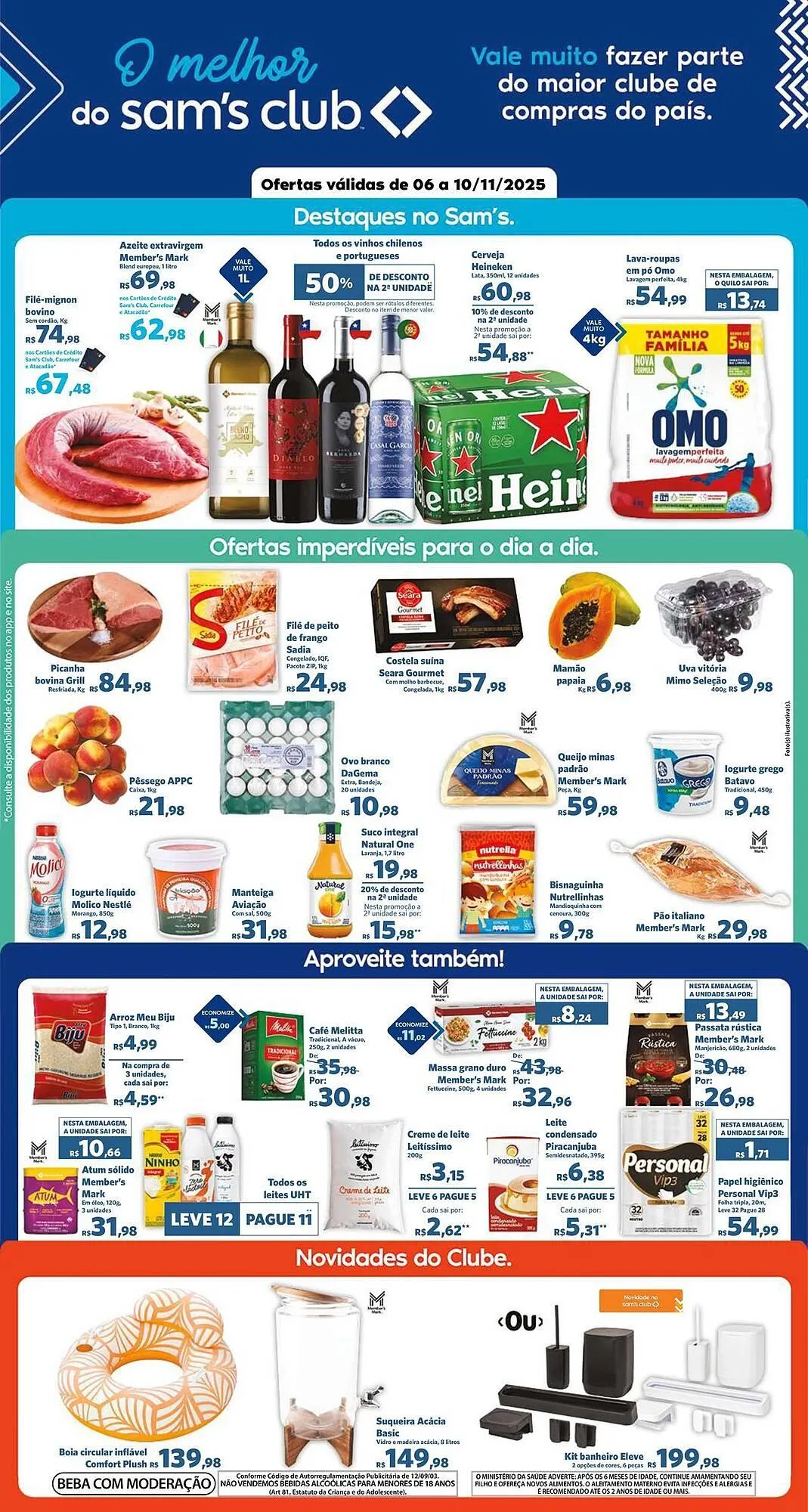 Encarte de Folheto Sam's Club 6 de novembro até 10 de novembro 2025 - Pagina 1