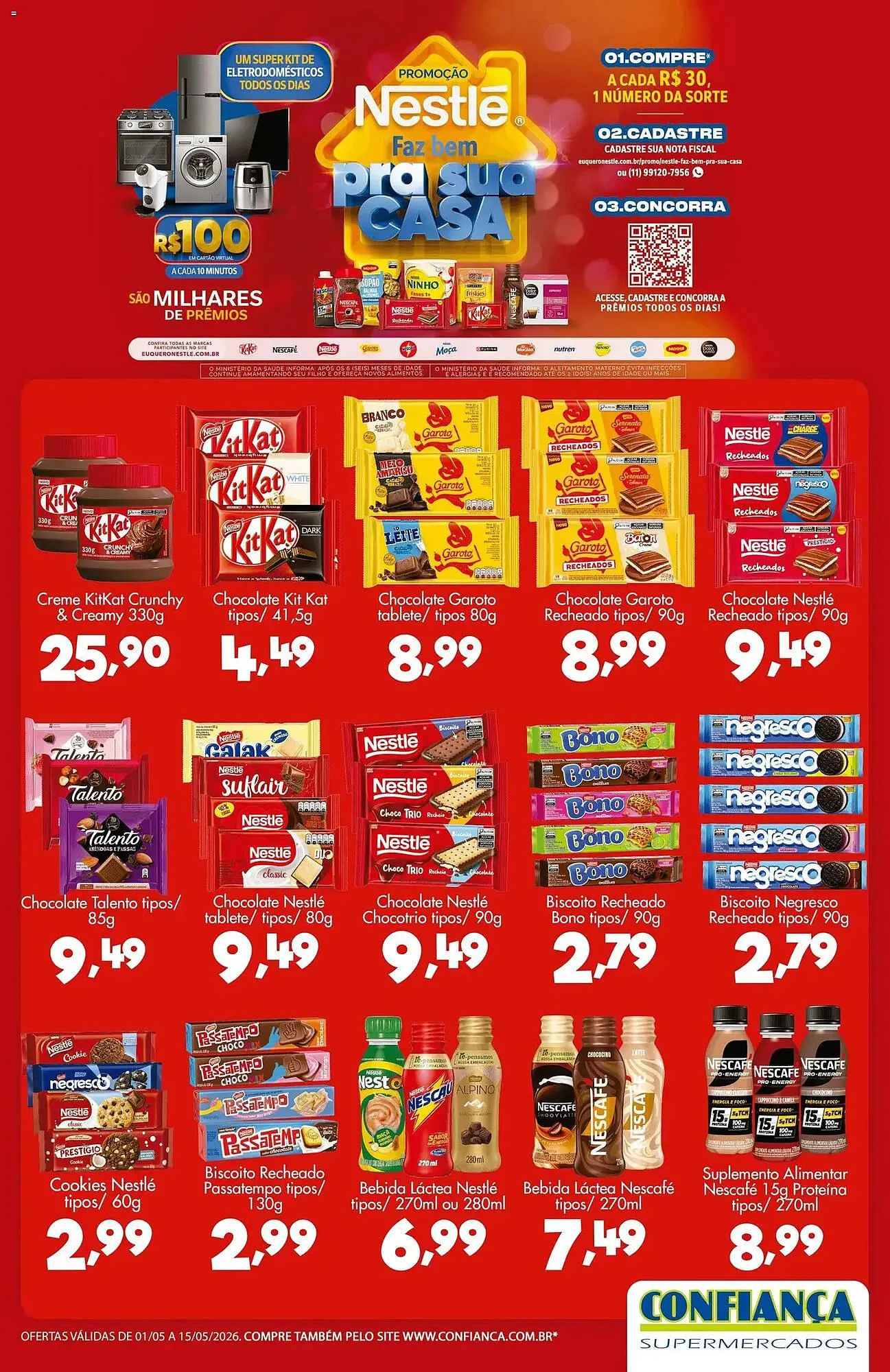 Encarte de Catálogo Confiança Supermercados 1 de maio até 15 de maio 2026 - Pagina 1