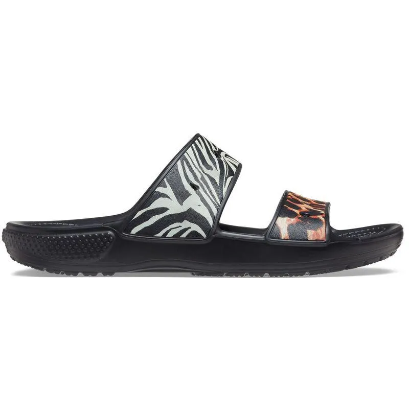 Sandália Crocs Classic Animal Remix Sandal BLACK/MULTI