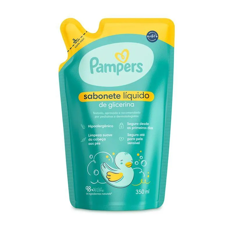 Sabonete Pampers Glicerina Líquido Refil 350ml