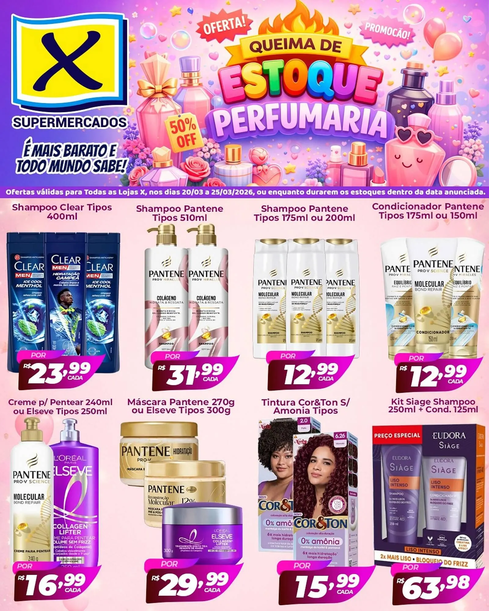 Encarte de Folheto X Supermercados 20 de março até 25 de março 2026 - Pagina 1