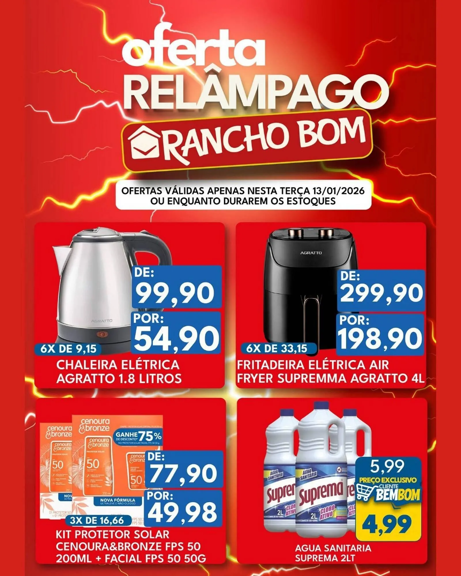 Encarte de Catálogo Rancho Bom Supermercados 13 de janeiro até 13 de janeiro 2026 - Pagina 1