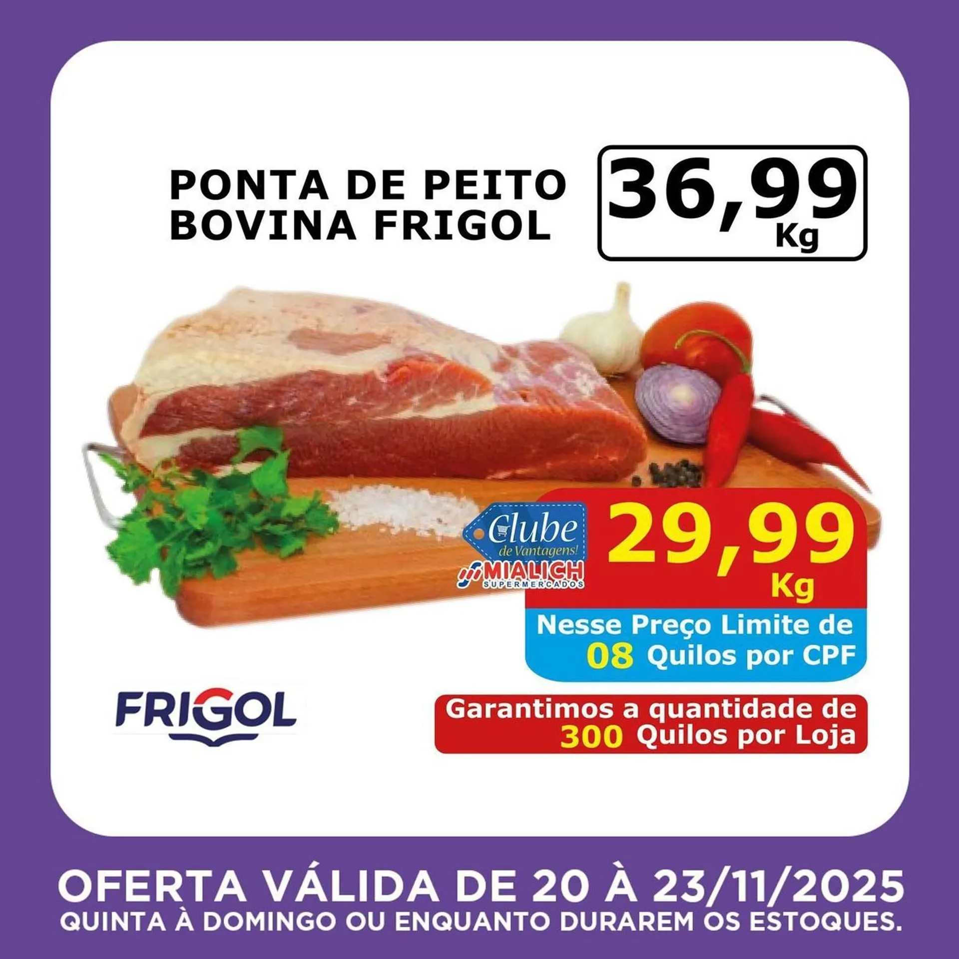 Encarte de Catálogo Mialich Supermercados 20 de novembro até 23 de novembro 2025 - Pagina 1
