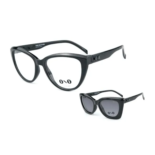 Óculos Clipon Ono, Itaúnas, modelo ON0032CP, cor preto, tamanho 55