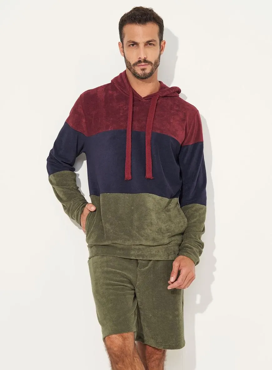 Blusão Moletom Atoalhado Com Capuz