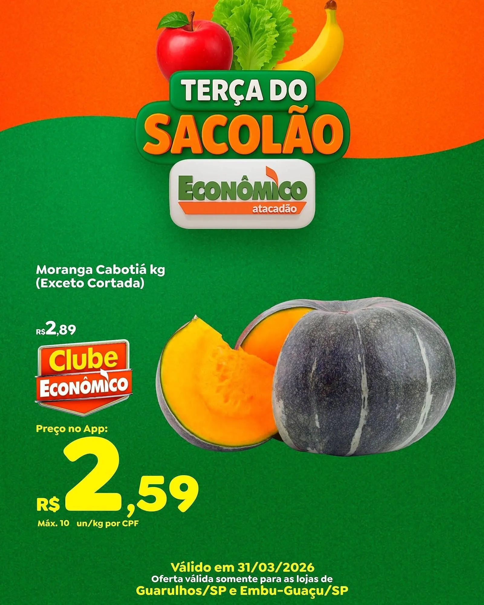 Encarte de Catálogo Econômico Atacadão 31 de março até 31 de março 2026 - Pagina 1