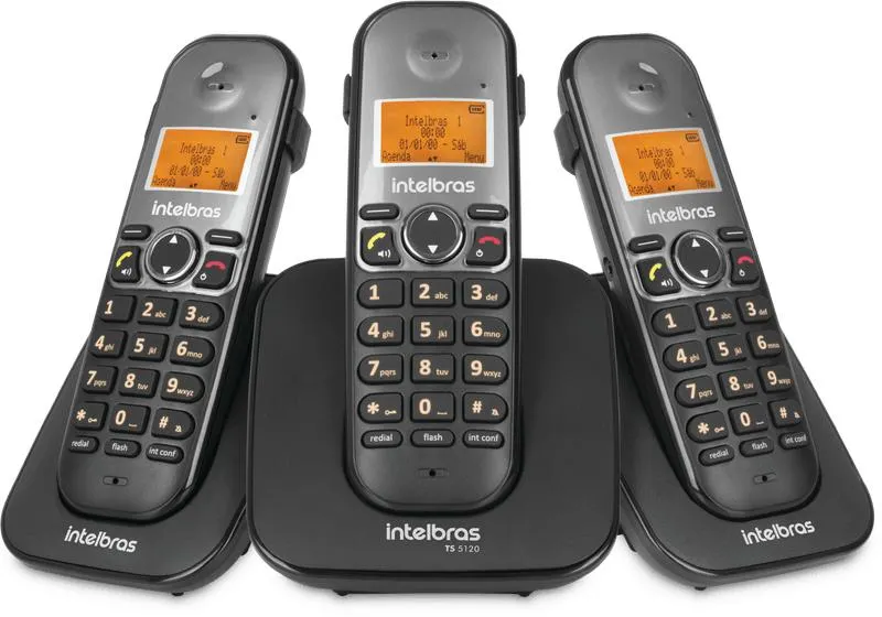 Telefone Fixo Intelbras Sem Fio TS 5123 Preto