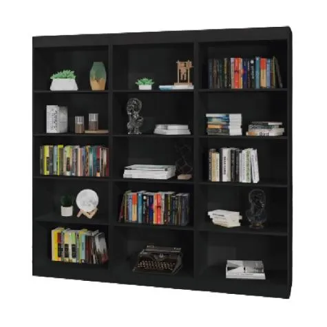 Estante Livreiro Multiuso 12 prateleiras 1,78m Office Preto J&A