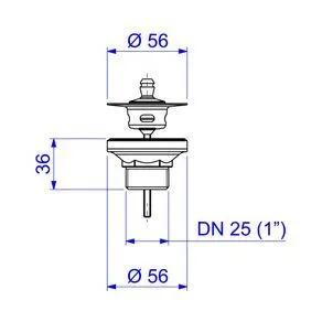 Valvula para cuba e lavatório