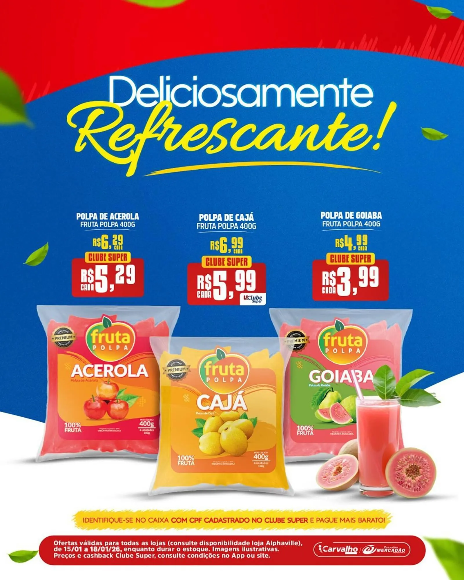 Encarte de Catálogo Carvalho Supermercado 15 de janeiro até 18 de janeiro 2026 - Pagina 1
